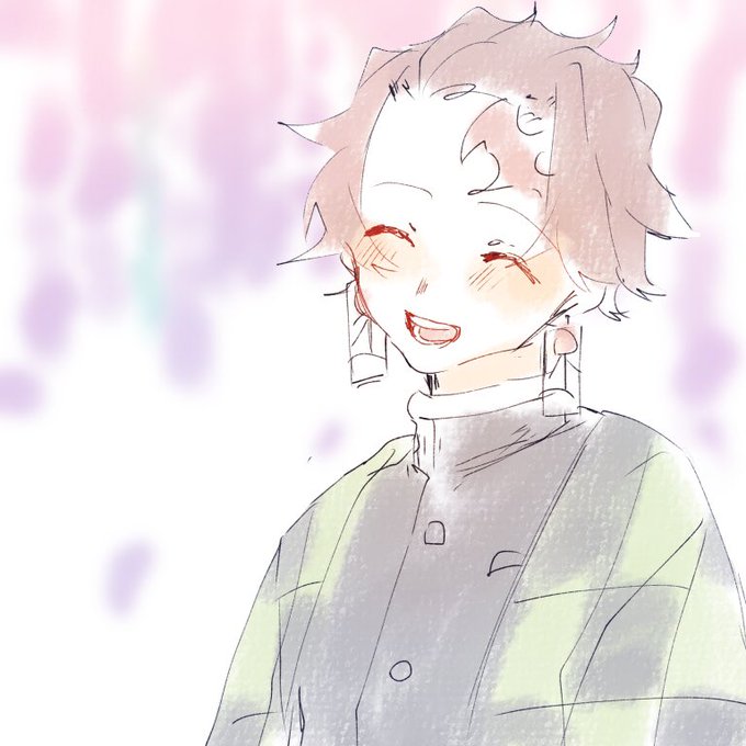 うかさんがTwitterに投稿した竈門炭治郎(鬼滅の刃)のイラスト。