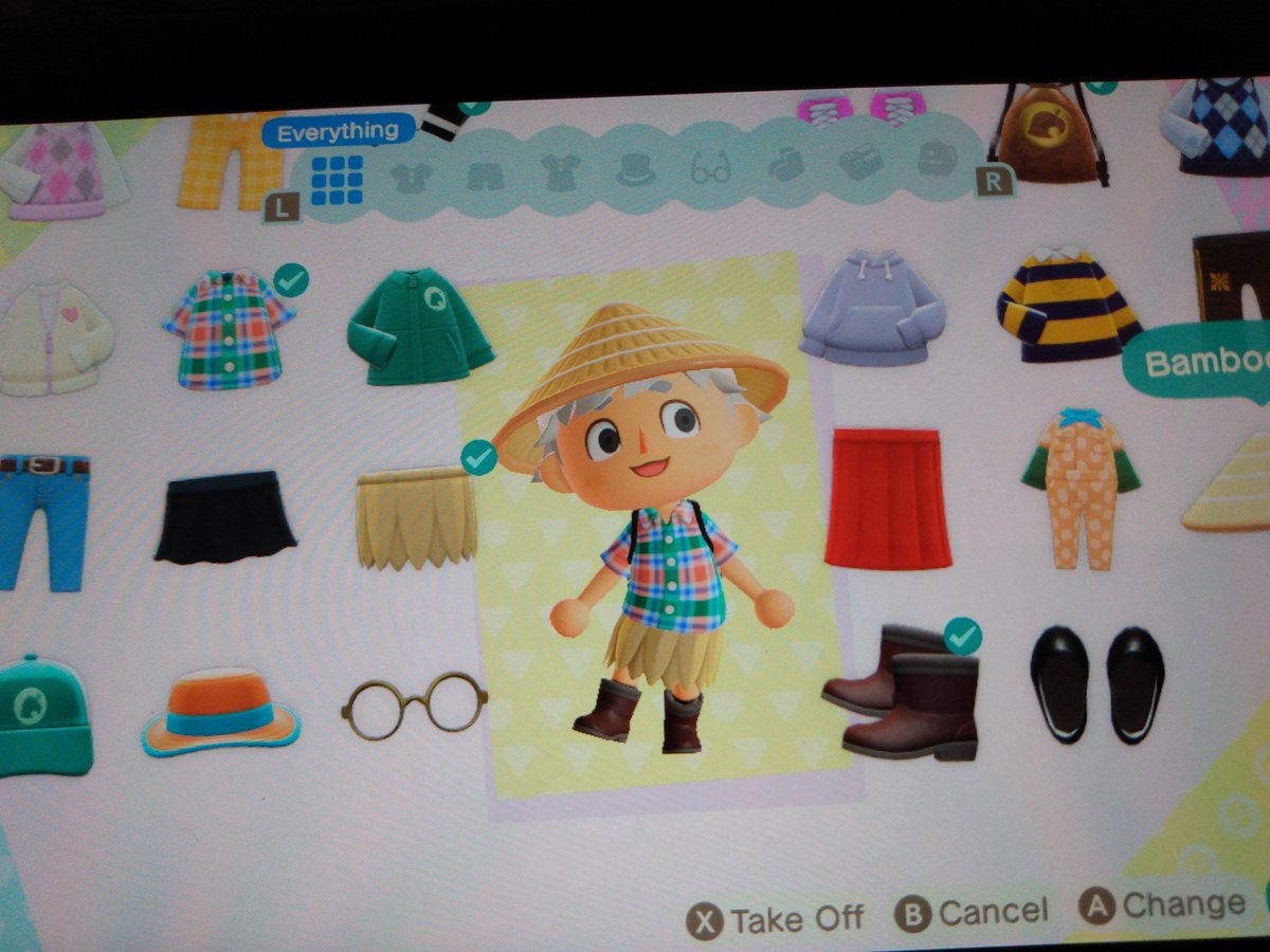 My completed outfits now consist of rice farmer, gay, hippie, and soda machine restocker