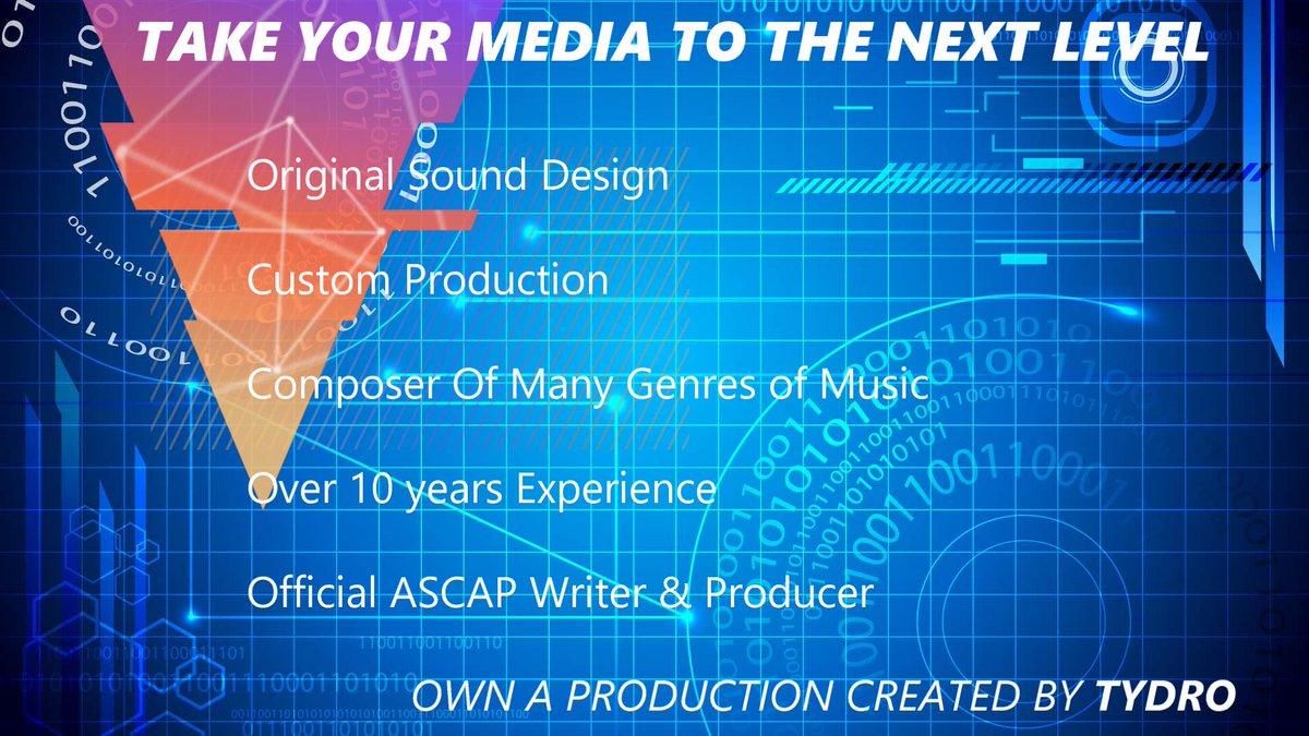 Ty_Dro's tweet image. DO YOU NEED MUSIC FOR YOUR MEDIA?   
NEED COPYRIGHT FREE SOUNDS?  
DO YOU WANT TO TAKE YOUR VIDEO TO THE NEXT LEVEL?     

TRY SOME TYDRO PRODUCTION @jinglepunks 

my.jinglepunks.com/artists/87935-…

PURCHASE OWNERSHIP FOR ONLY $500

SUPPORT INDEPENDENT CREATORS

#MEDIA #MUSIC #VIDEO #SOUND