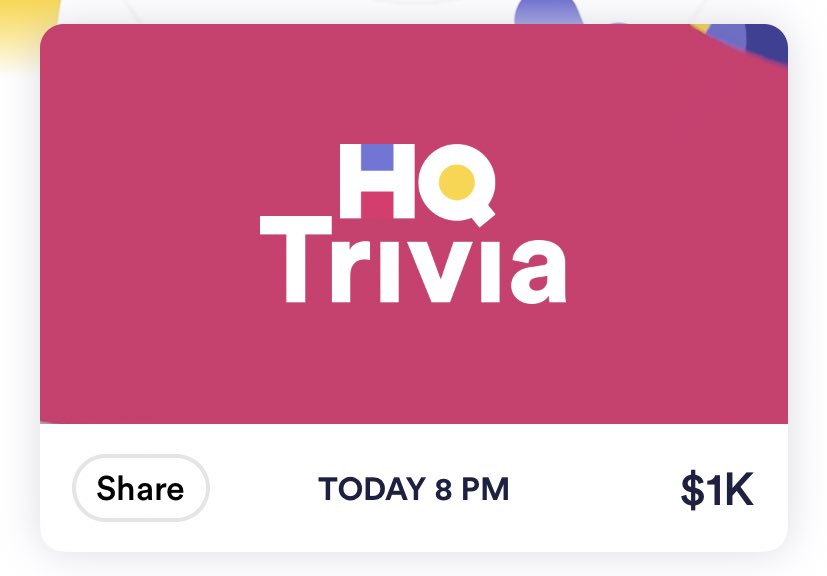Dusti_C_A's tweet photo. It’s really really real! #HQTrivia #hqcomeback https://t.co/EXzW2W7bAj