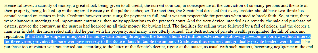 tracyalloway's tweet photo. Look, we can debate whether monetary authorities should be putting limits on easing measures during a major financial crisis, but the fact is that by lowering rates and injecting liquidity, Tiberius clearly did the right thing. https://t.co/TM257qC3WC