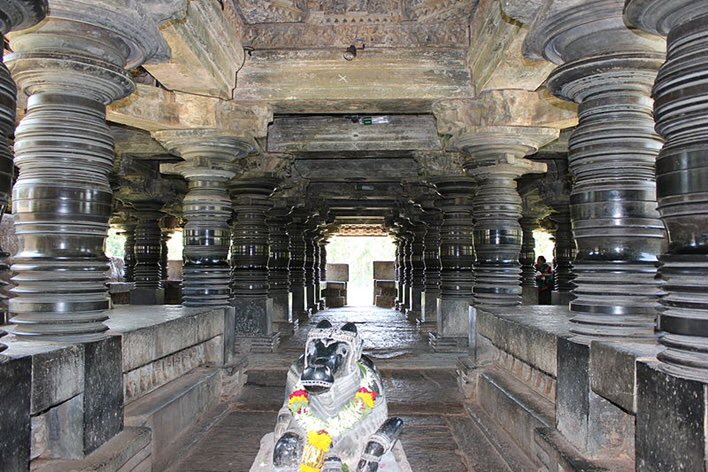 Day 5: Amriteshvara templeAmritapura KABuilt by Hoysala general Dandanayaka1196CEFeatures Lathe turned pillars of perfection, Stone inscription with a poem by Kannada poet Janna