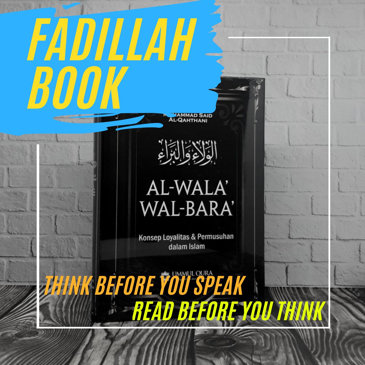 BookFadillah's tweet photo. Judul buku : Al-Wara Wal-Bara
Judul Kitab Asli: Al-Wala wa Al-Bara’ fi Al-Islam
Harga : 110.000

Al-Wala’ dan Al-Bara’ adalah Konsekuensi Laa Ilaaha Illallaah

#fadillahbook 
#fadillah_book  
#bukuislami https://t.co/7yOlnBAuCO