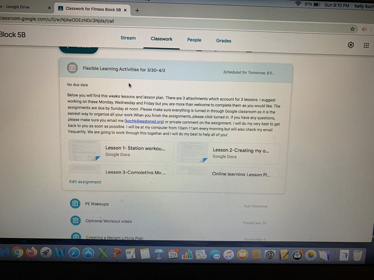 Last minute preps to teach online tomorrow!! I would much rather be face to face with my students but this is going to teach my students and I about resilience and flexibility!! We’ve got this Rovers!! 💪🏼😊 #easdedtech