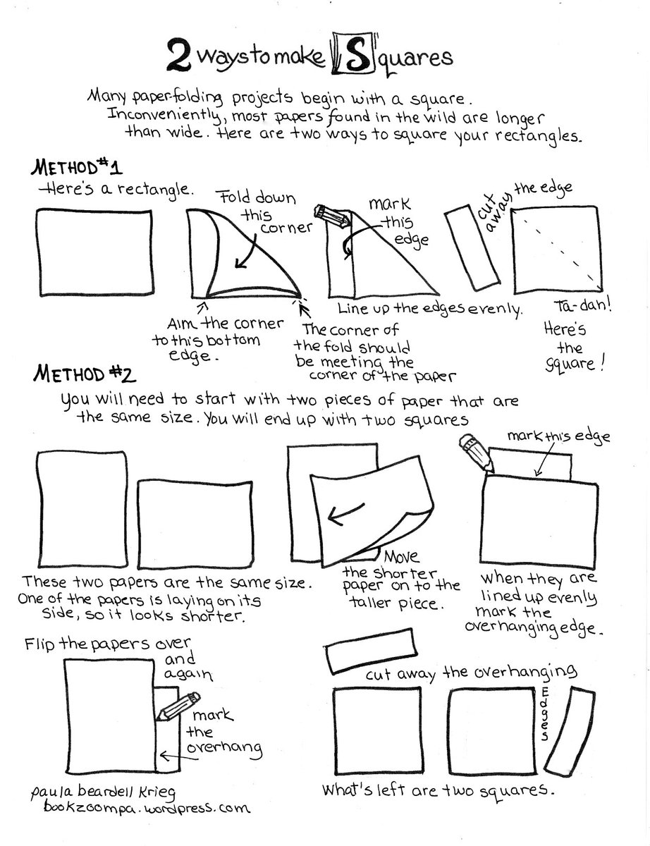 PaulaKrieg's tweet photo. The SQUARE will be the involved in the transformations. I am always surprised by how many kids (& adults) don't know how to make a square from regular copy paper. If it's not something you know take a look at https://t.co/cToy9cOPJ1 #papermath https://t.co/ox7guhm34b