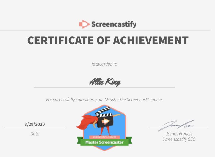 allieking_'s tweet photo. What else do you do during quarantine but some @Screencastify PD 🤷🏻‍♀️👍🏻 excited to share with @LeaphartElem staff tomorrow https://t.co/GFXnoCUkt3