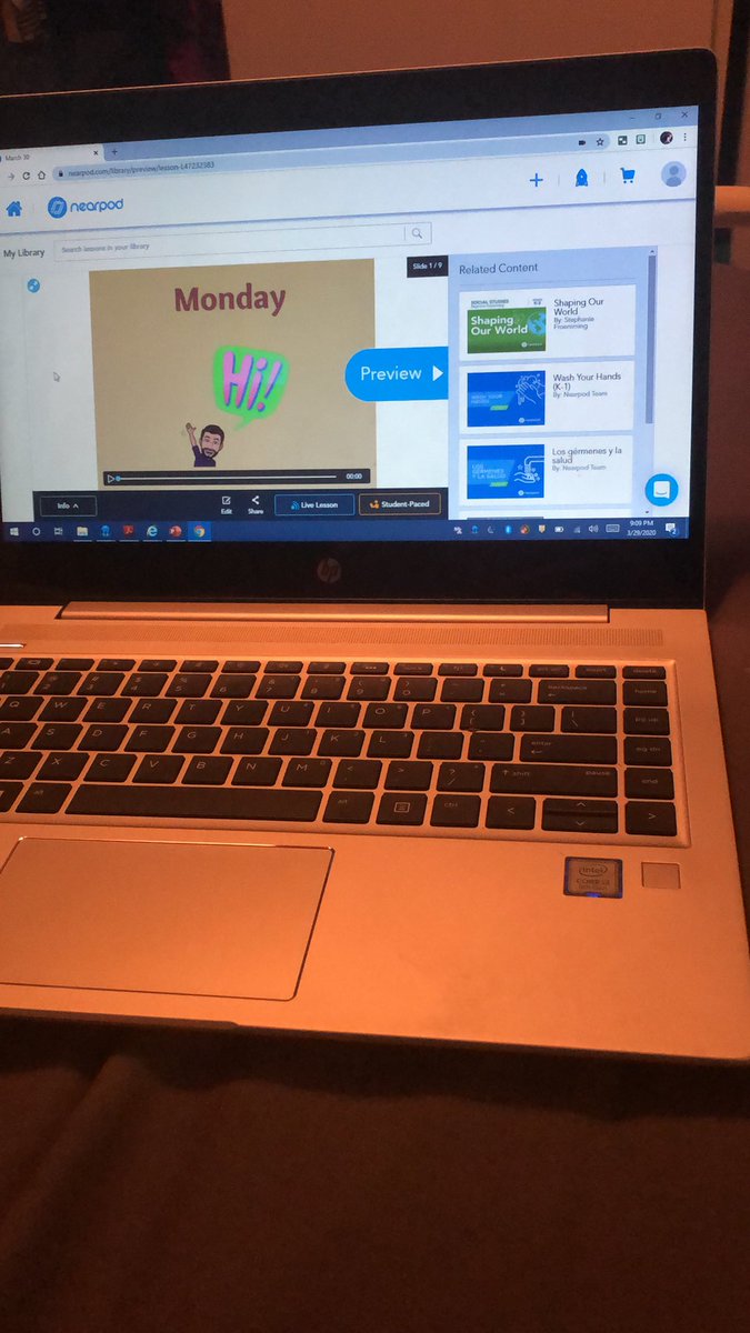 JeremyGarrett4's tweet photo. Putting my last minute touches on Monday and Tuesday lessons!  Thank you @LockhartMagnet @lostitgainedit @HCPSTechTrain for the support!  Using @nearpod and @zoom_us for my lessons tomorrow! https://t.co/NqbtbVhdcH