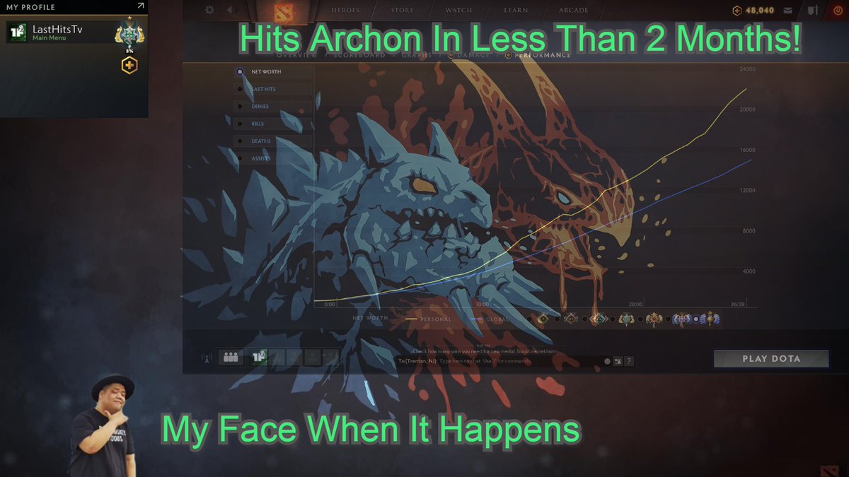 LastHits11's tweet image. Hit Archon 1! Started Playing Less than 2 months ago!
Stream in 10 mins! 
twitch.tv/LastHits11
#Dota2 #MidOnly #CoreLife #twitchstreamer #SupportSmallStreamers #SupportSmallStreams