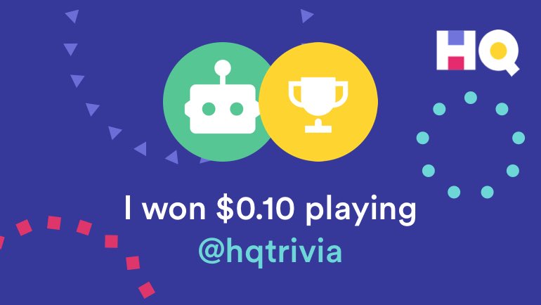 randyv98's tweet photo. I just won $0.10 on @hqtrivia! You should play too. Use my code "Randyv98" https://t.co/vXJFC3kIDz