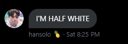 He's half white