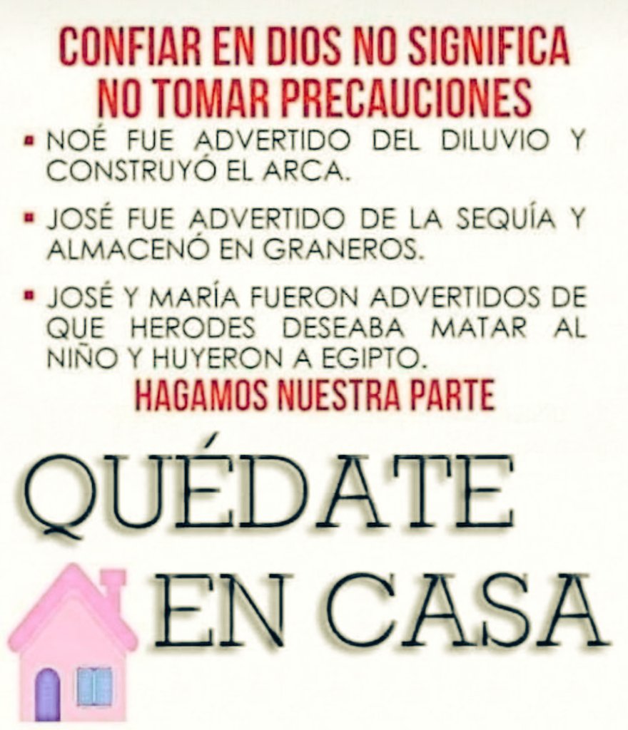 Somos más que advertidos. Quedémonos en casa, y hagamos oración.