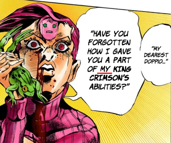 Featured image of post Doppio King Crimson Arms Ok so king crimson scored 6 points on removing the knifes while our boy doppio only got 1