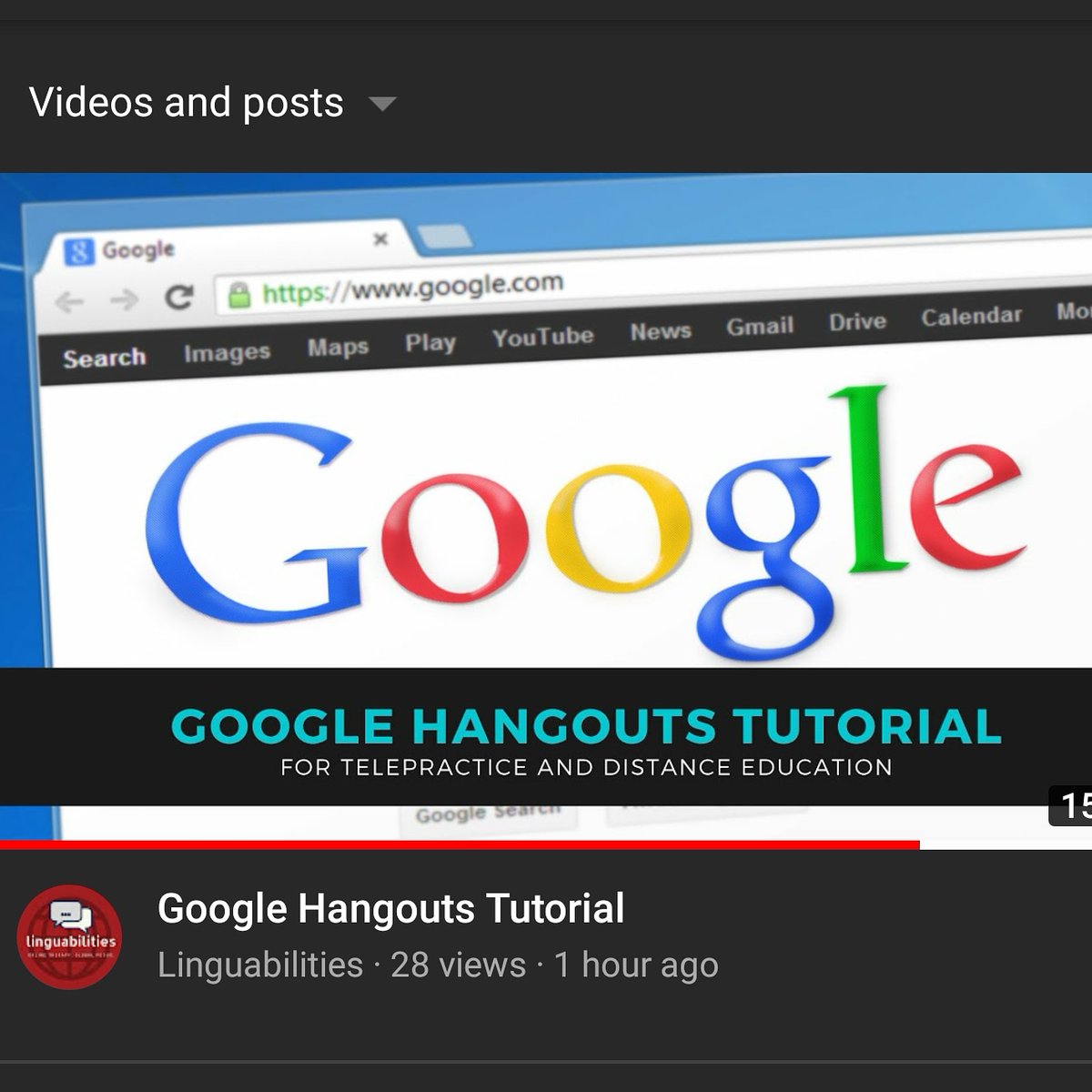 Linguabilities1's tweet photo. NEW #youtube video on how to use #googlehangouts for #telepractice! Link in bio. https://t.co/waOsMK8qyf #onlinetherapy #slp #teletherapy #teleclinician #workfromhome #slpsgodigital #virtualslp #teletherapist #teleslpeeps #slptelepractice #distancelearning https://t.co/DFT2xTobab