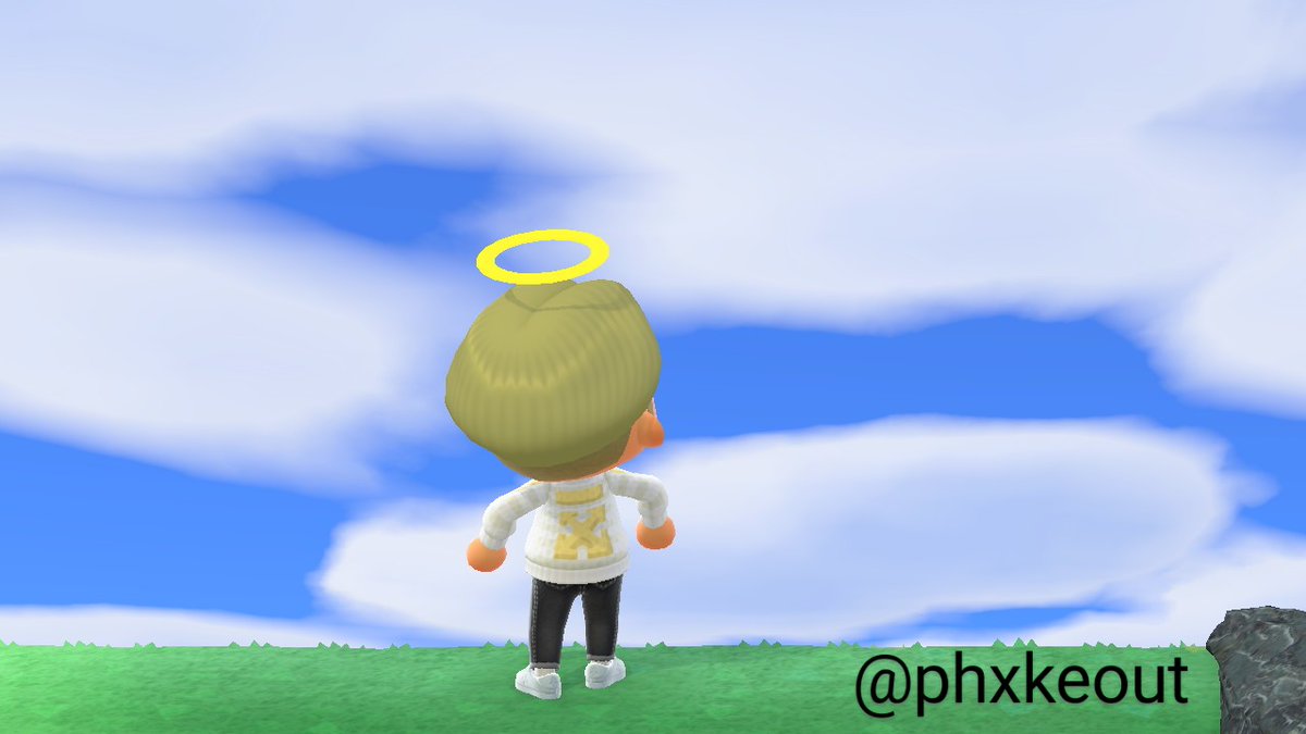 phxkeout's tweet photo. Still learning how too fly... #OFFWHITE ANGEL out now 😇😇 #ACNH #ACNHDesign #NintendoSwitch https://t.co/QWIXTmyP7k