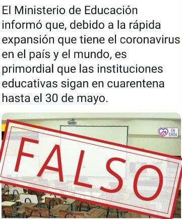 Mineducacion's tweet image. Queremos informarles a los colombianos que es falsa la información que circula en redes sociales sobre un supuesto cambio en las fechas para el regreso de los estudiantes a las aulas. No compartamos #NoticiasFalsas