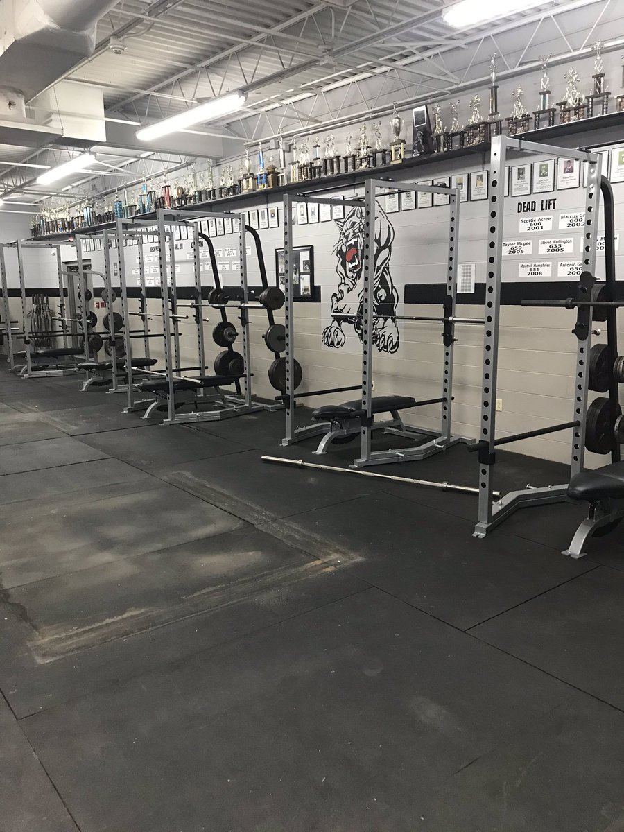 TriggCoAD's tweet photo. On the last Friday we were in school, we took a delivery that evening, and we put it all together that night. It’s all been patiently waiting to be used by our amazing athletes once we are through all of this. 🐾💪🏻🏋️ https://t.co/hbBBl8lHz4