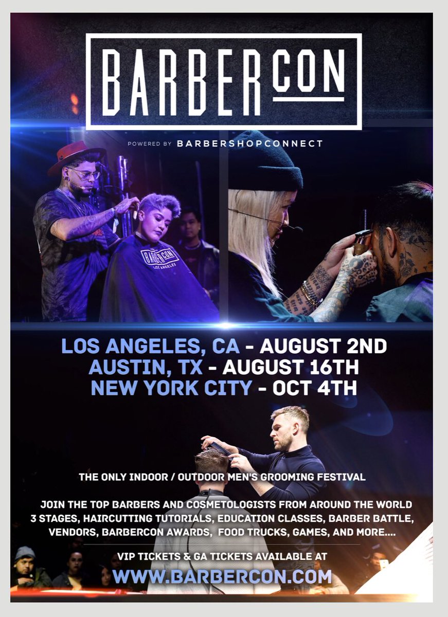 BarberNews's tweet photo. βοΈNotice: βNew Datesβ #BarberCon Powered by: @Barbershopconne #BarberBattle #BarberExpo #TradeShow #MensGrooming #HairShow #Barberingπ https://t.co/n9RRZgiTF5