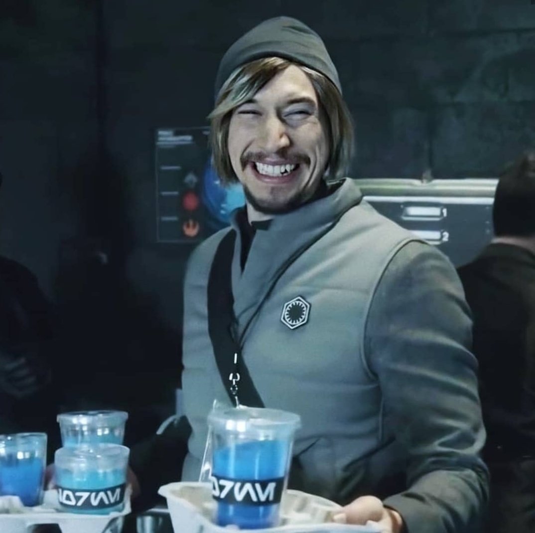 guiltyx's tweet photo. JUST LOOK AT THIS GOOBER

#adamdriver #Bloopers #snl #UndercoverRen #UndercoverBoss #kyloren #RandyTheIntern https://t.co/m52wtAkzoC