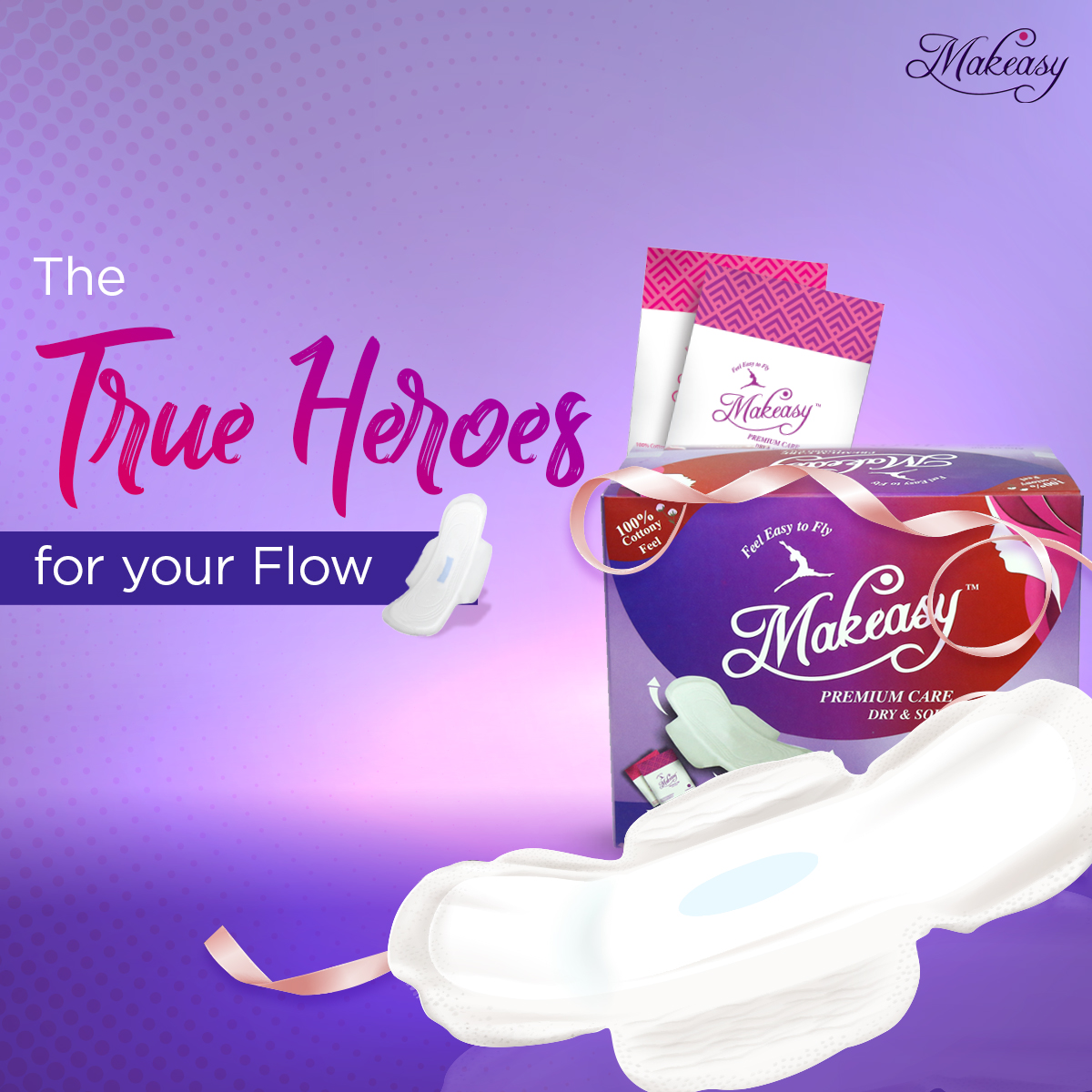 makeasyglobal's tweet photo. Having to change pads every 2 hours is frustrating. That is why it’s time to switch to Makeasy, the true hero for your heavy flow.

#Makeasy #FeelEasyToFly #WomenHealth #WomenLifestyle #WomenCare #Inspiration #FOMO #NewProducts #showergel #Handwashes #Makeupremover #Wipes https://t.co/71KEhunmqQ