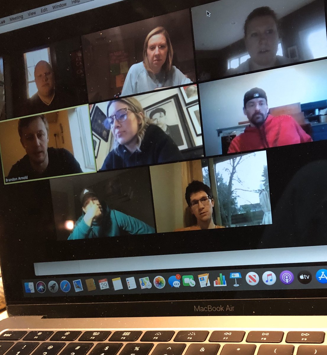 The sixth grade team getting ready for Distance Learning tomorrow!