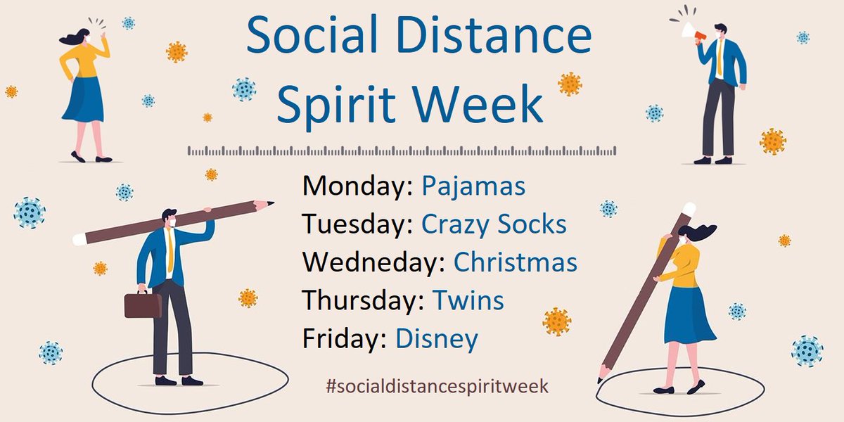 AqgxFoumbadon's tweet photo. School is back in session this week, and you're invited to join us for Social Distance Spirit Week! Retweet to spread the word, or comment with your participation pictures! 
#PfISDynamic 
#socialdistancespiritweek 
#washyourhands https://t.co/5wGh9WsbCJ
