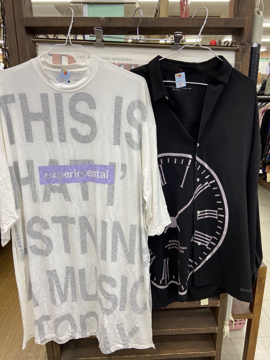 古着屋さんちゃくちゃくちゃく Twitterissa さいたま南中野店 Rovtski ロングtシャツ Rovtski時計柄シャツ 入荷しました 各735円 サイズどちらもフリー Rovtski ロフトスキー 時計柄 古着 古着屋