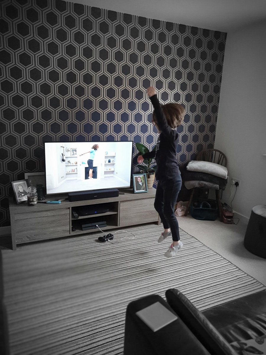 stacej28's tweet photo. #PEWithJoe @thebodycoach 
Superwoman Olivia Coles from wiltshire, saying hello to all her friends 
@primaryferndale swindon https://t.co/jugukCTNLG