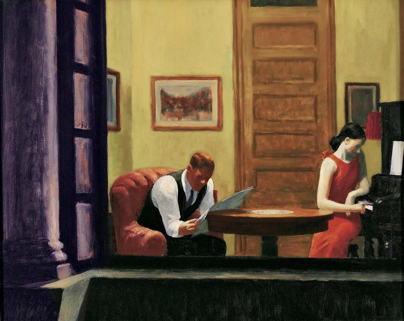 yalinalpay's tweet image. The Guardian: "Şimdi hepimiz Edward Hopper resimleriyiz."
