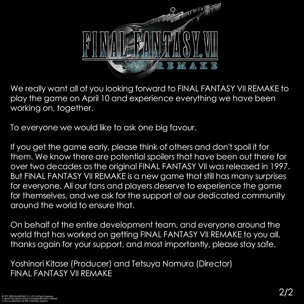 FF7リメイク、一部の地域は前倒しで発売されている模様！