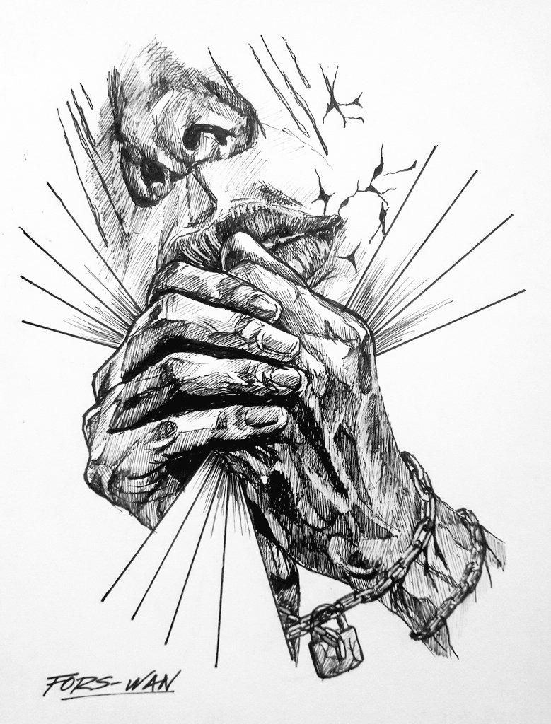 danyforsw's tweet photo. Una oración, pidiendote perdón, acuérdate de mi.
"Somos presos de nuestra maldad"
#drawing #drawink #drawingfaces #oracion #manos #drawhands #ink #arte #arte #lagrimas #perdón #lamento #dibujo #artegt #rostro https://t.co/e8zFdr8THF
