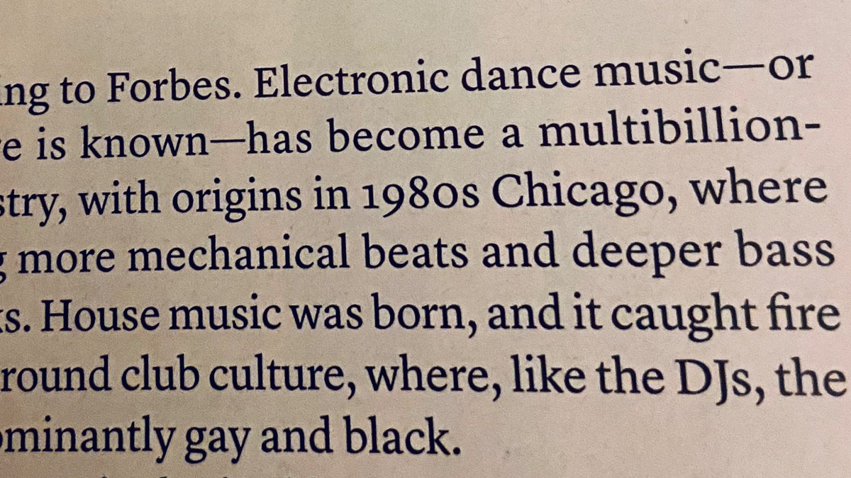 CasesinVirginia's tweet photo. “June 2019, according to Forbes...EDM, as the genre is known—has become a multibillion-dollar global industry, with origins in 1980s Chicago...”
A lot of Black sweat and legends unknown. #ItsHouse https://t.co/lKNQMmvbEi