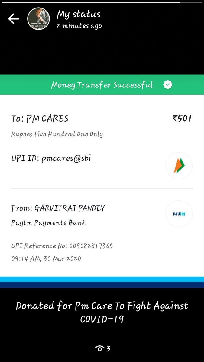 GarvitrajPandey's tweet photo. @narendramodi ji 
Being A student Gave My Part for Nation to fight Against COVID -19 
#PMCaresFunds #IndiaFightsCorona #Bascorona

I have made target to get at as much as fun possible for #PM Cares https://t.co/m9oouvNA2g