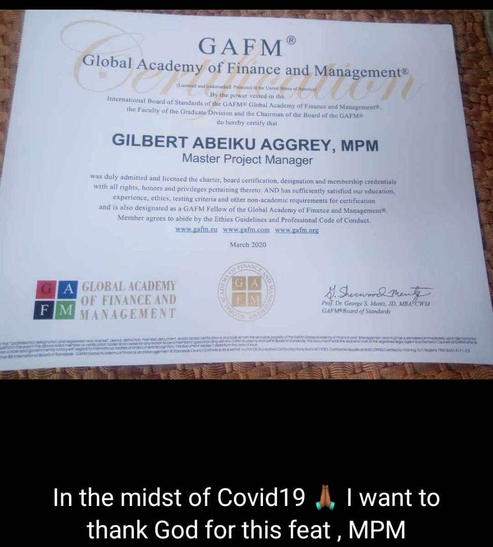 browzaGH's tweet photo. Congratulations to @AbeikuSantana on this achievement from Global Academy of Finance and Management. Go Higher Sir #GAFM #CelebratingGreatness #congrats #ayeekoo #proudlyghanaian https://t.co/8LN7BuofQi