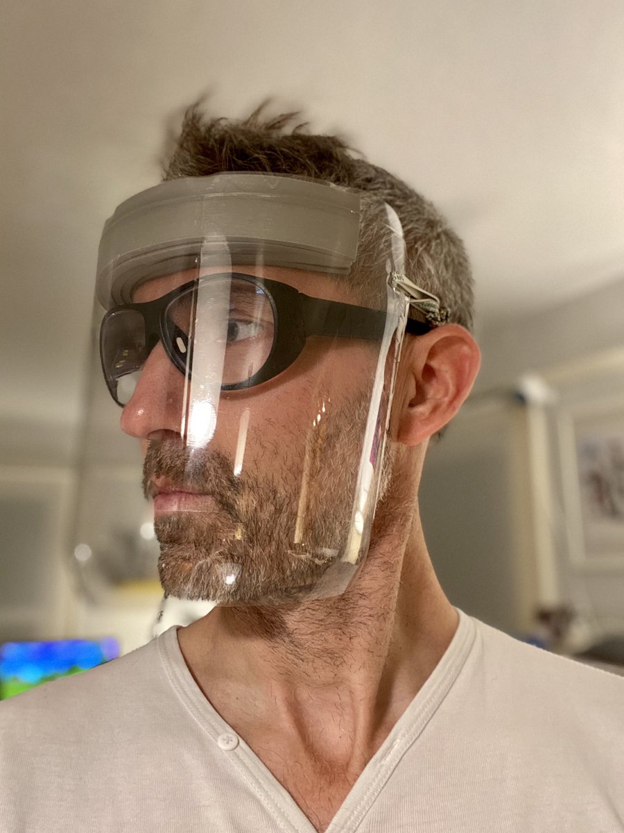 nonobject's tweet photo. Hi all humans, here is a simplest way to make a face mask from the 2 liter soda bottle. You need two rubber bands, one string, a piece of foam or dish sponge, and scissors and simple knife. Cut the top a couple inches from top edge, cut the bottom, then back vertical. Done! https://t.co/XcMQ93sME0
