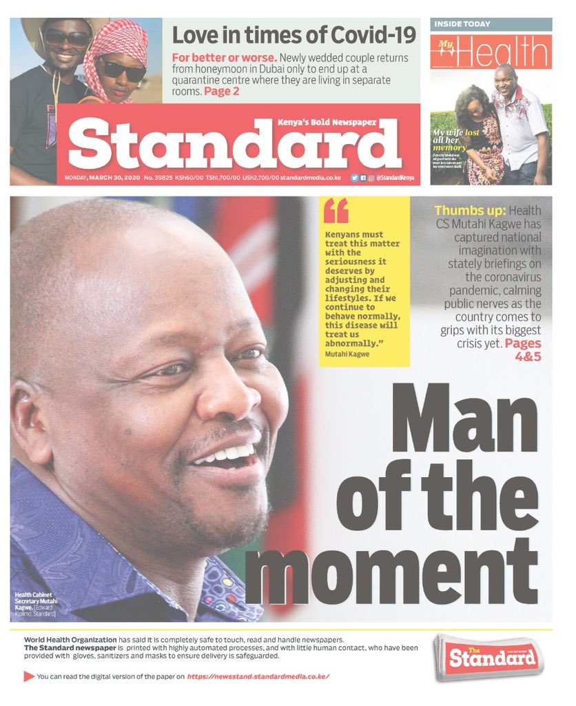 Kenyan Report Today S Newspaper Headlines In Kenya 30th March Cc Mainaandkingangi Alexnajalas Brekko Kameneandkibe