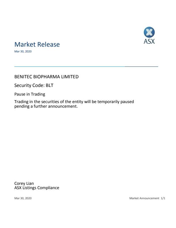 Benitec Biopharma Inc. tweet media