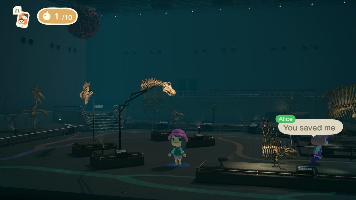 chachipasta's tweet photo. Night at the museum #AnimalCrossing #ACNH #NintendoSwitch https://t.co/YYJbZsWkcJ