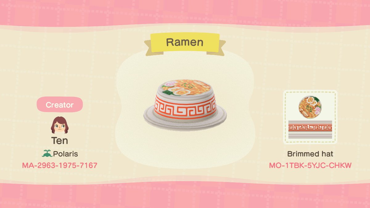 10_Salt's tweet photo. Finally got the shop open! My favorite foods as hat and dresses <3 Will post more and the pattern soon!#AnimalCrossing #ACNH https://t.co/GPcnLpSjhp
