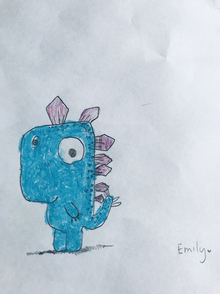 Katiemaycox's tweet photo. @RobBiddulph Gregasaurus by Emily 7 in Sydney, Australia. Thanks #DrawWithRob https://t.co/trNqdfOvdt