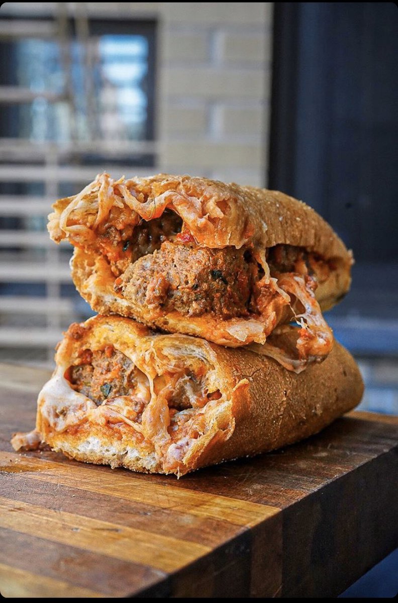 JohnsOfBleecker's tweet photo. Meatball Parm for you 📸 #Hero #sandwich #cheese #Meatball #delivery #noslices #johnsofbleeckerst #yum https://t.co/IYQBFxn1oZ