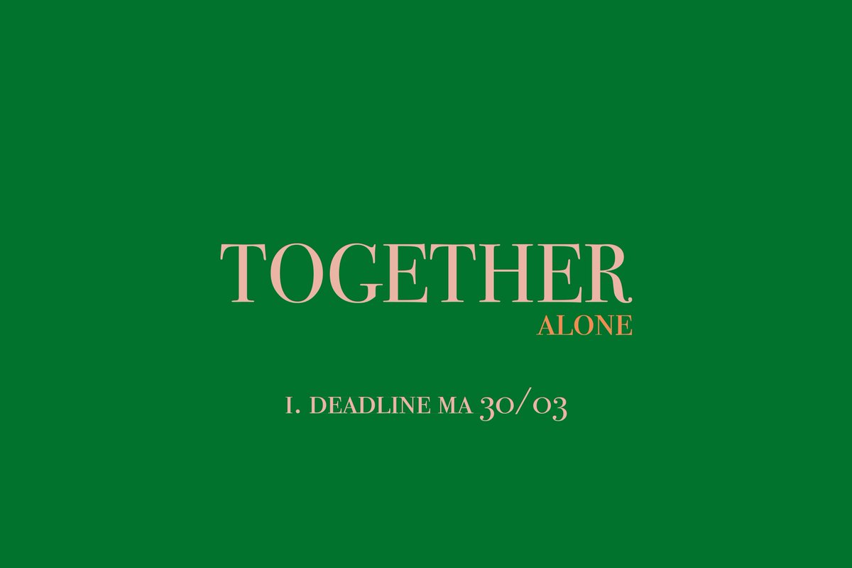instituutit's tweet photo. Suomen kulttuuri- ja tiedeinstituuttien #TogetherAlone -ohjelmahaun ensimmäinen deadline on tänään maanantaina 30.3. kello 16. Haku on avoin suomalaisille ja Suomessa asuville taiteilijoille. Lue lisää: https://t.co/wrUFERIFNE https://t.co/zdohpRfShc