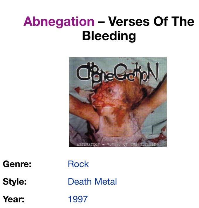ABNEGATION Verses Of The Bleeding 洋楽 | endageism.com