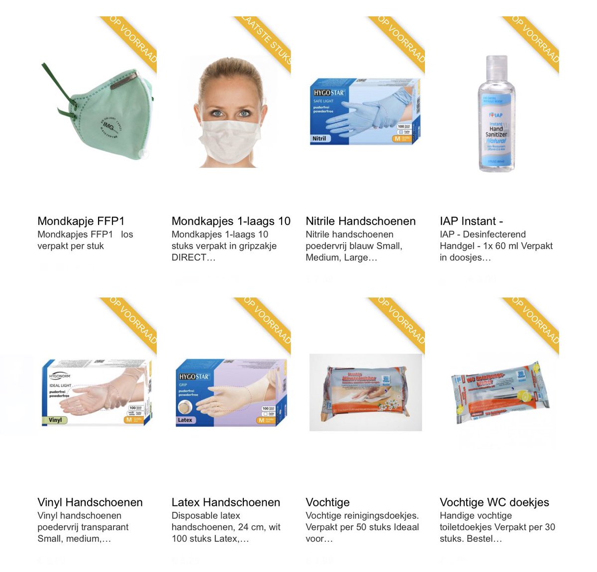 OctocleanNL's tweet photo. Nog vele hardlopende artikelen direct op voorraad en leverbaar. ✅

#mondkapjes #handgel #handschoenen #doekjes https://t.co/YFZPD2EvY4