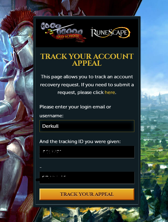 deary_daniel's tweet photo. @JagexSupport Good Morning, I browsed the link I get reverted back to account recovery. I don't know the email to the account I know the password. I've tried this multiple times for over a year and I get the same error not sure what I've done wrong. https://t.co/KdE6pLwvAo