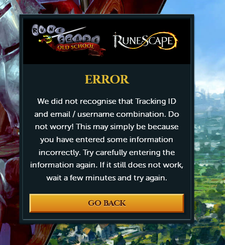 deary_daniel's tweet photo. @JagexSupport Good Morning, I browsed the link I get reverted back to account recovery. I don't know the email to the account I know the password. I've tried this multiple times for over a year and I get the same error not sure what I've done wrong. https://t.co/KdE6pLwvAo