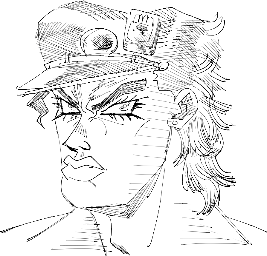 doodles done watching a BaM animation stream! plus jotaro 