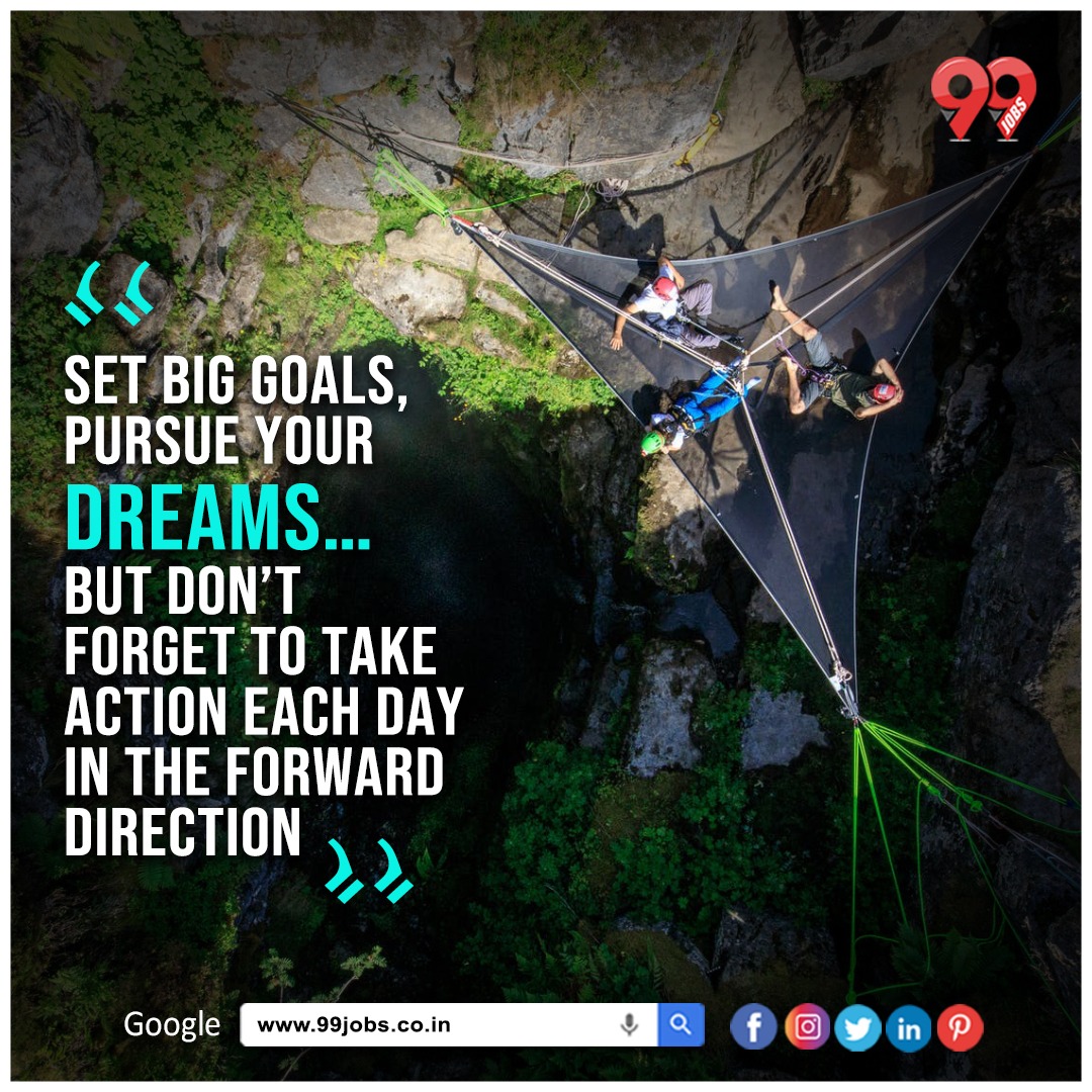 99_pvt's tweet photo. Quote of the day
Set Big goals,
Pursue Your Dreams…
But Don’t Forget to TAKE ACTION Each Day in the Forward Direction
#ITstaffing #ITconsultancy #ITstaffingagency #ITconsultingfirm #Quoteoftheday #thoughtoftheday #99jobs
Get in touch for more info @ https://t.co/WbXJBTx3fN https://t.co/7j8cviQSyR