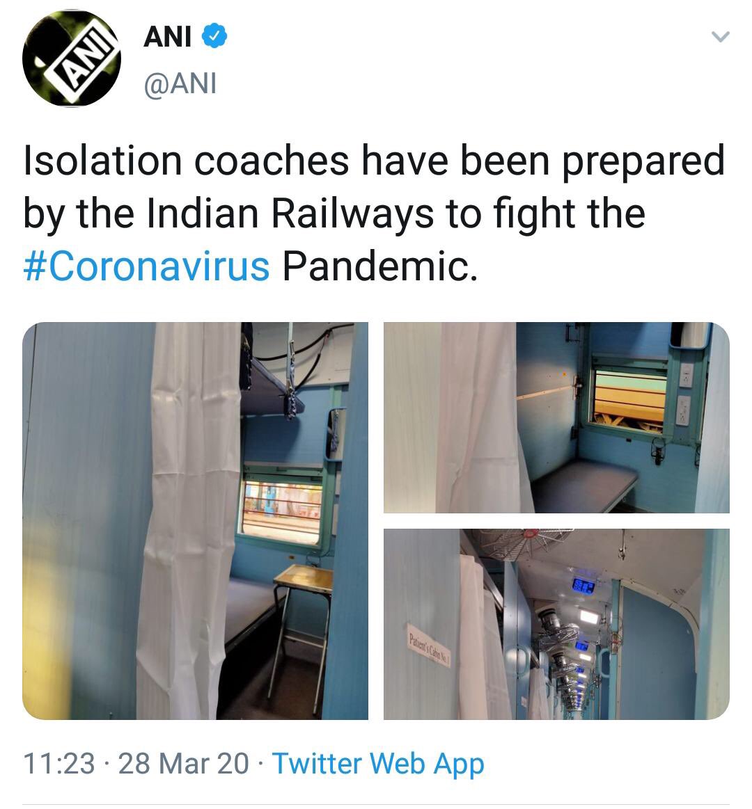 soniasinghal322's tweet image. Indian trains have been retrofitted to create quick hospitals #Quarantine #COVID19 #SafeHands