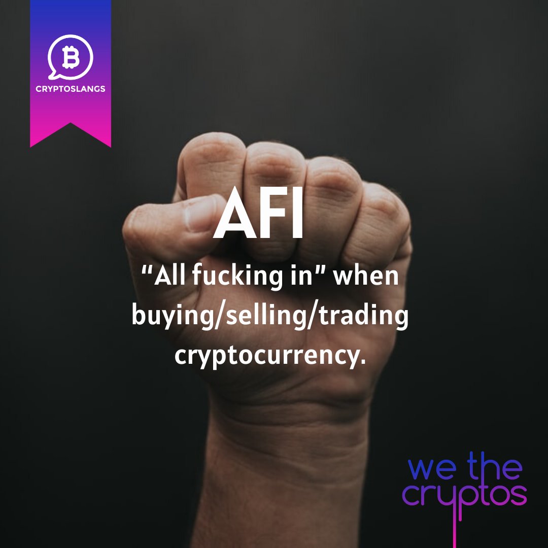 WeTheCryptos's tweet photo. It means you buy a coin with all your money to boost portfolio value. Be careful though! 😨 #cryptoslangs #wethecryptos https://t.co/lmUJOX25Qt