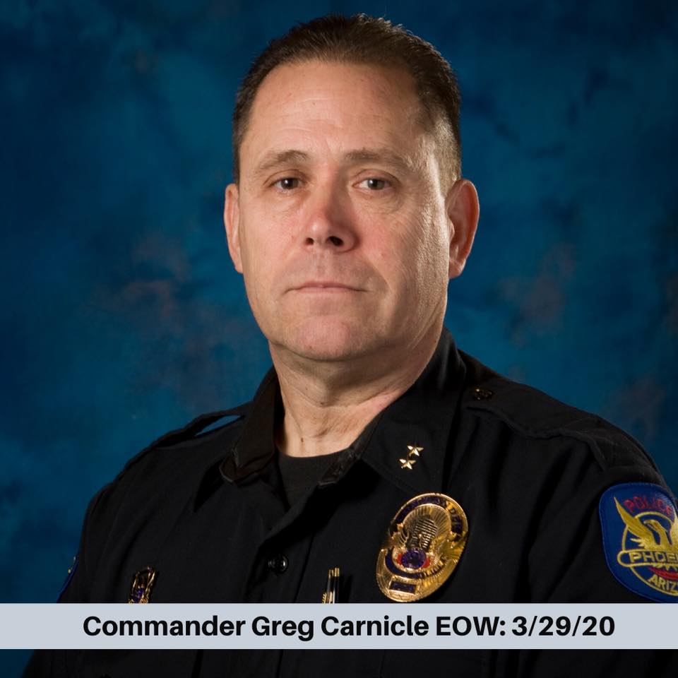 FBINA270's tweet photo. Commander Greg Carnicle was a NA 229 Graduate.  He was shot and killed just a few months short of retirement.  Our hearts are heavy.  #FBINA229 #LODD @PhoenixPolice @FBINAAQuantico https://t.co/RCHQRT4wTx